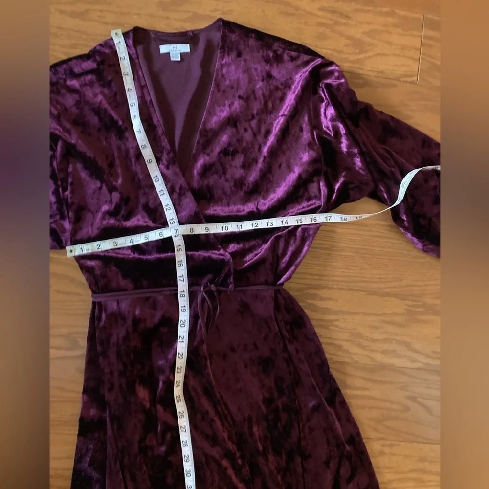 H by Halston Red Velvet duster or Dress Size L/XL